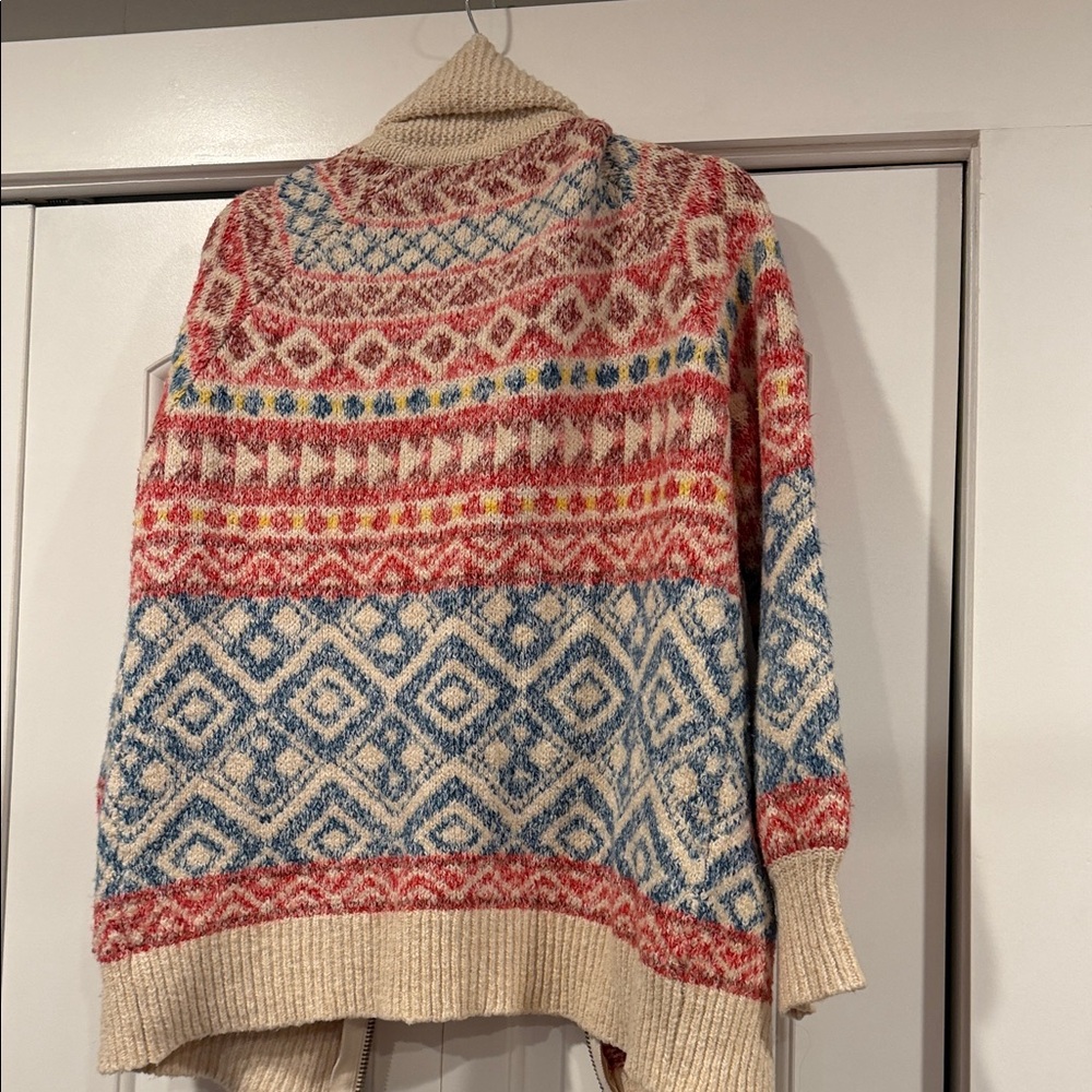 CAbi Multicolor Patterned Cardigan medium zip - image 6